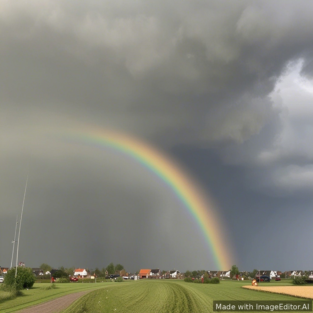 maak een regenboog en tornado in elkaar
