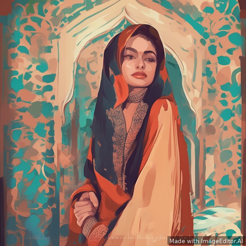 میا پلیر لخت, illustration, painterly, stylized