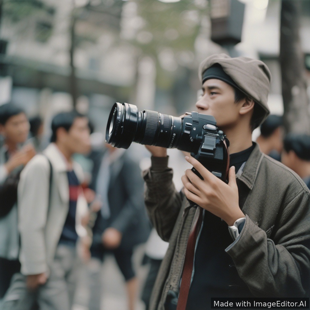 Foto film, pencahayaan dramatis, lensa 85mm