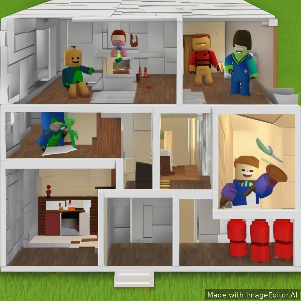 maak een roblox popetje op een huis