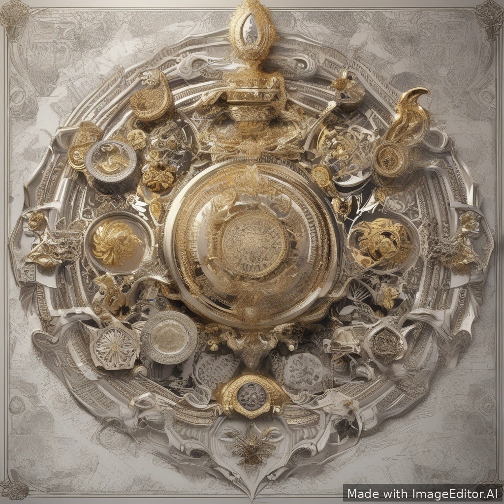 Создай новый дизайн купюры созданный по мотивам дизайна российской валюты. Используй гравюры. Khaki color, on the right side there is an oval for placing a portrait, along the edge of the banknote there is a noble ornament that does not extend to the edge of the sheet, all the remaining space is empty and filled with wavy watermarks