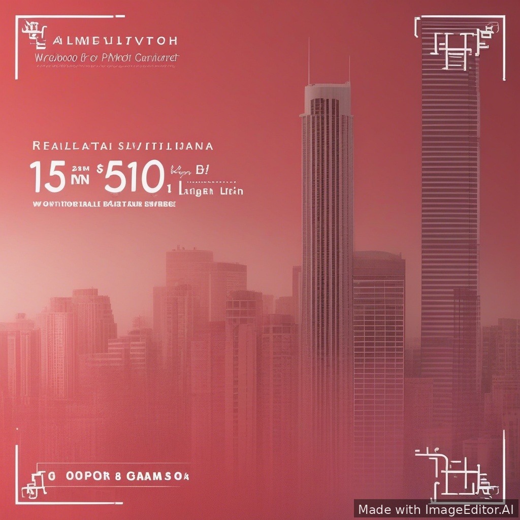 Large square photobooth banner (2m x 2m) for a real estate sales office event.

Background: soft light red (pastel red) blended with white gradient, smooth and elegant transitions. Subtle texture for depth.

Add visual elements related to real estate: modern high-rise residential buildings silhouettes in the background, slightly transparent, minimal and elegant. Buildings should look modern, clean, and premium.

Decor elements: balloon garland on left and right sides (white, transparent, soft red tones), minimal floral accents, thin elegant lines.

Composition: center area clean and open for people to stand and take photos. Decorations placed only on sides and corners.

Add large Uzbek text in the center:
"Bitta shahar"
"Bitta istak"
"Bitta orzu"

Typography: elegant serif or modern font, large size, easy to read from distance, white or soft gold color, centered.

Lighting: soft warm light with slight glow, premium atmosphere, subtle shadows.

Style: luxury real estate фотозона banner, minimal but expressive, clean composition, aesthetic, professional look.

Extra details: soft bokeh effect, light particles, depth of field, modern architectural theme.

Quality: ultra high resolution, 8K, print-ready, sharp details, no blur, no noise.