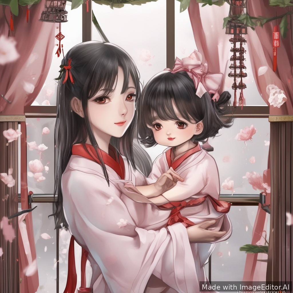 汉服女孩，露出饱满乳房，乳头穿环，才大街上