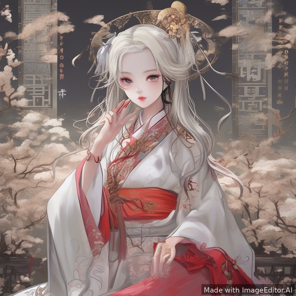 创造一个白丝少女，她正在自慰