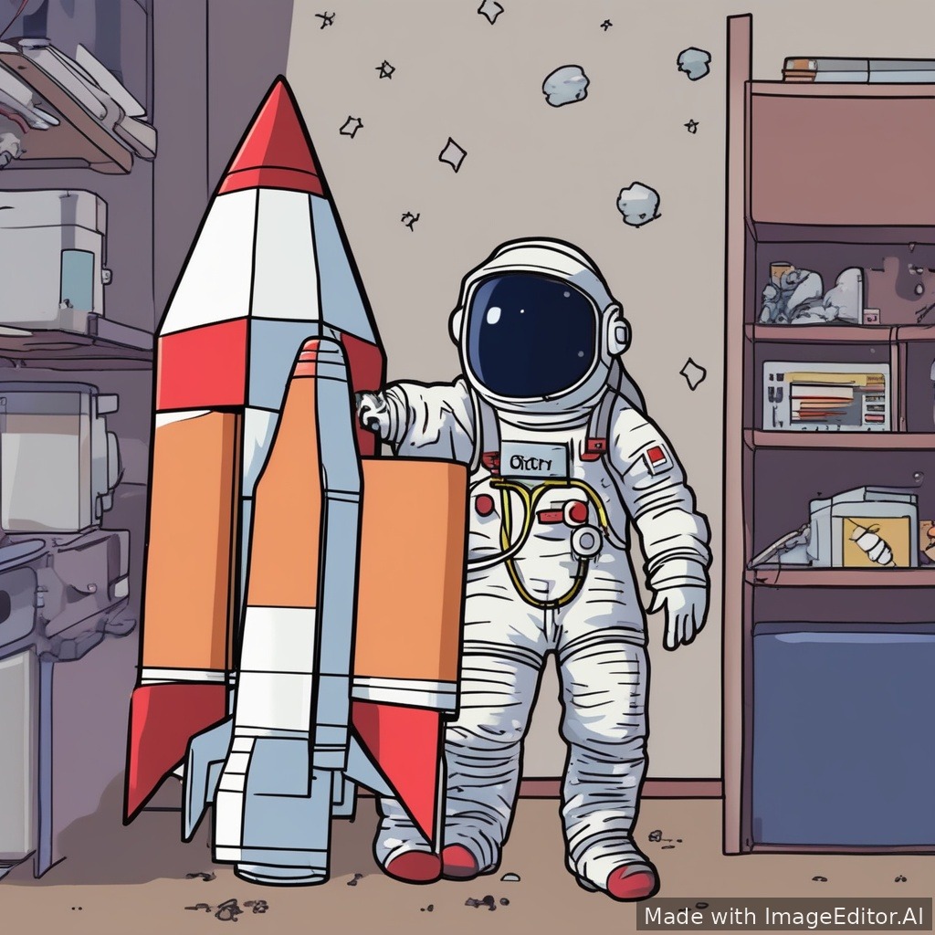 Make me a scratch profile picture with a rocket going to the moon and saying kame7e and it takes up as little storage space as possible