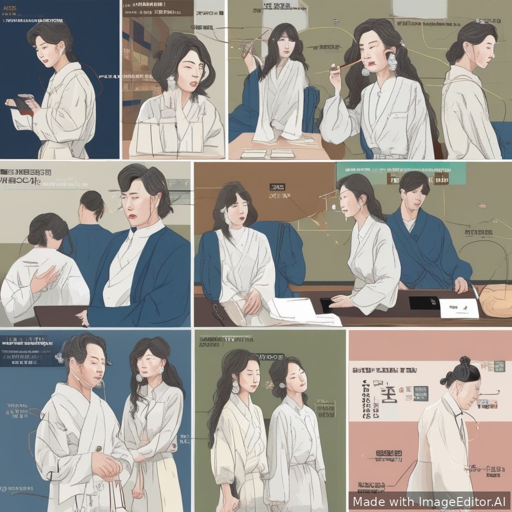 최면에 걸린 한국 여자