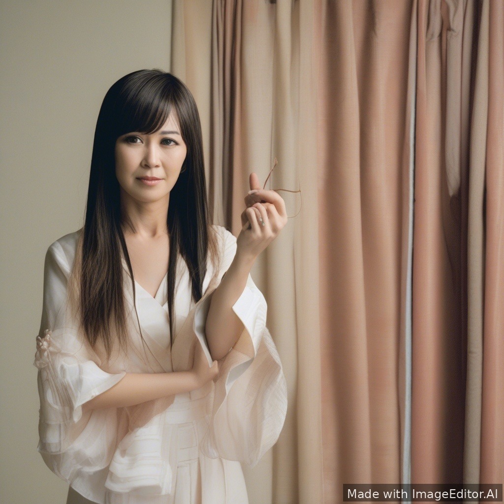 A cantora yukiko okada mostrando a bunda