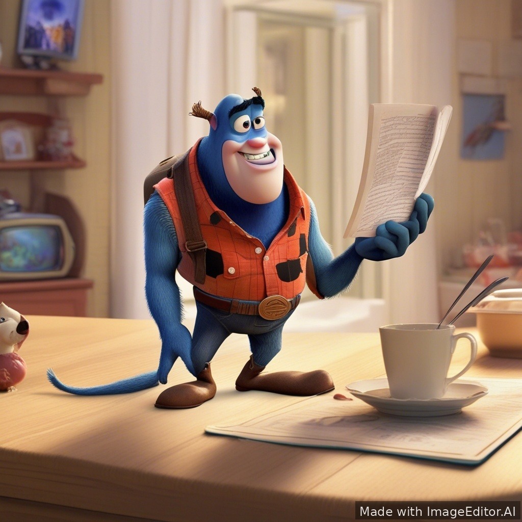 Ты можешь сделать снимок в стиле Disney Pixar, где отец смотрит с небес