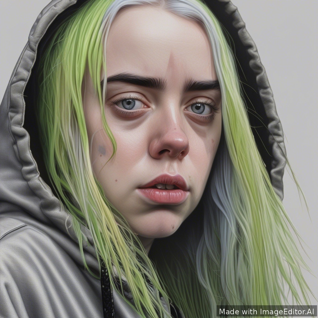 Billie eilish, photorealistic, high detail
