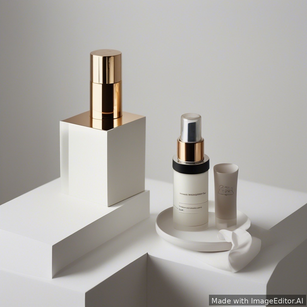 Minimal product photo on white background, soft shadows