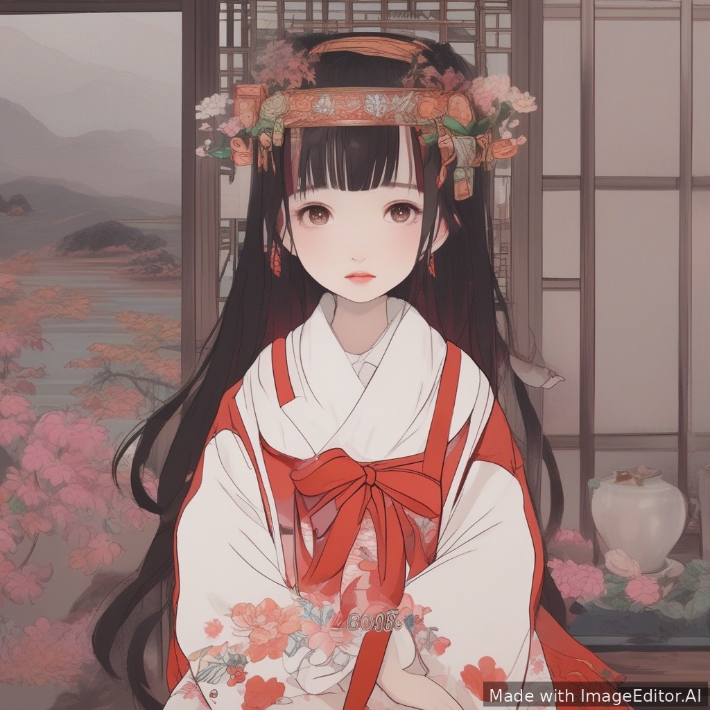 穿着红色三角内裤的小女孩