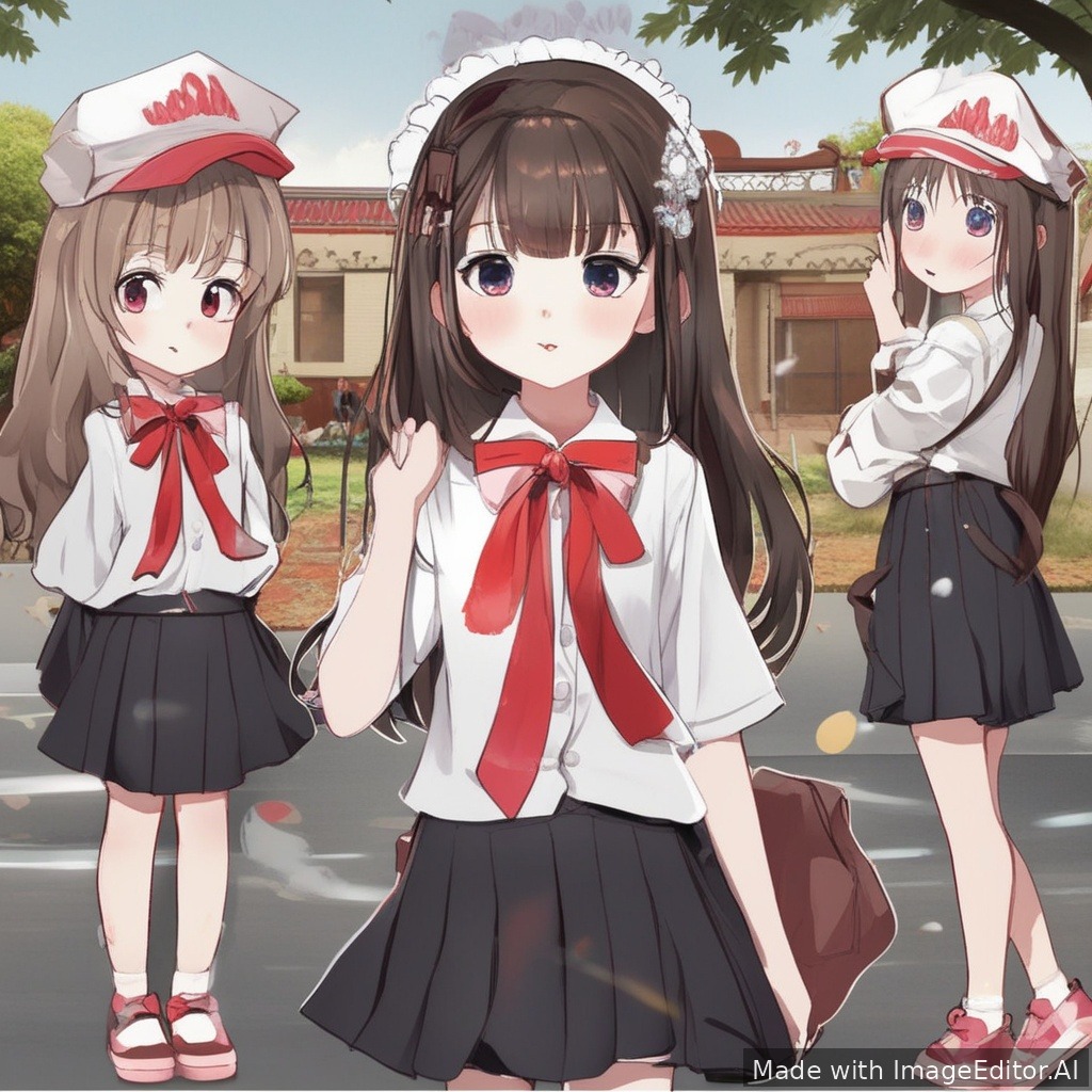 小女孩脱光衣服罚站小屁股红彤彤的，很多同学在旁边