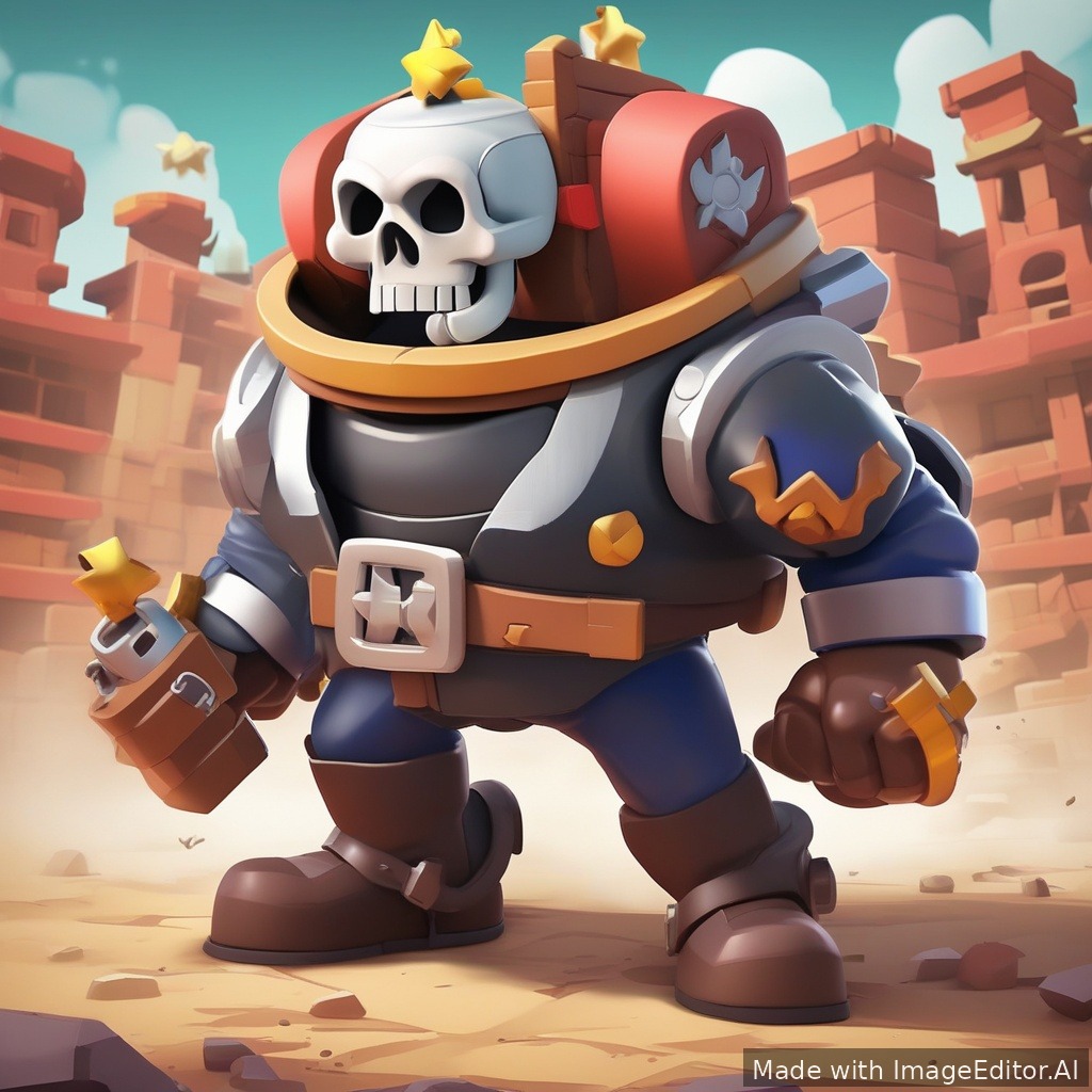 Аватарка квадратная 1:1. Стиль игры Brawl Stars. Любой официальный персонаж из Brawl Stars на твой выбор, узнаваемый. С оружием или без — по ситуации, как у этого персонажа в игре. Надпись игровым шрифтом «НИК» рядом с персонажем или на фоне. Фон Динамичный, яркий, с элементами граффити, звёздочек, молний. Никаких ограничений по цветам. Энергичный, мультяшный, гранжевый стиль, как в оригинальной игре.