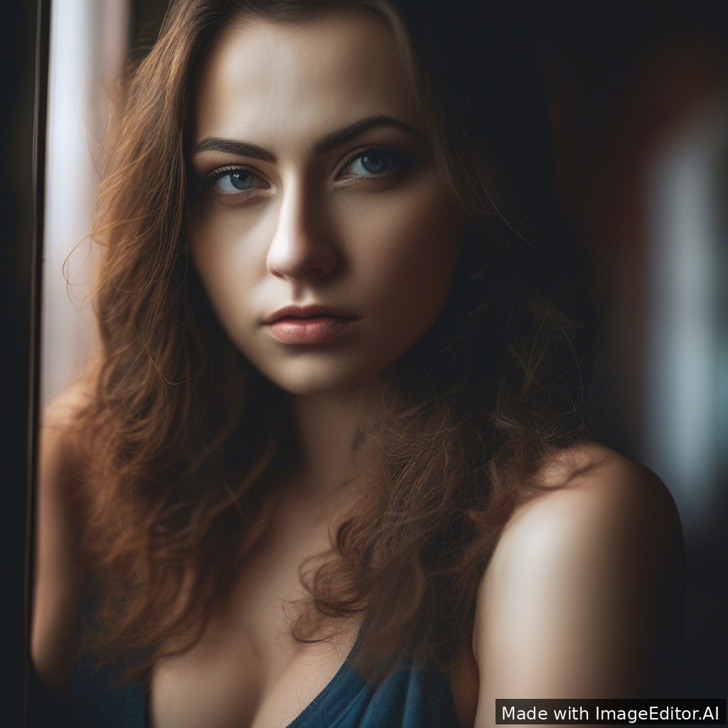 Cinematic portrait, dramatic lighting, 85mm lens, без лифчика, альтушка 