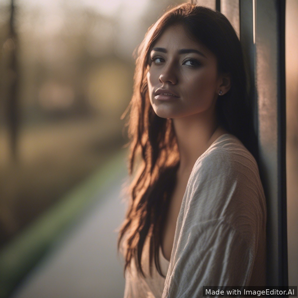 Cinematic portrait, dramatic lighting, 85mm lens