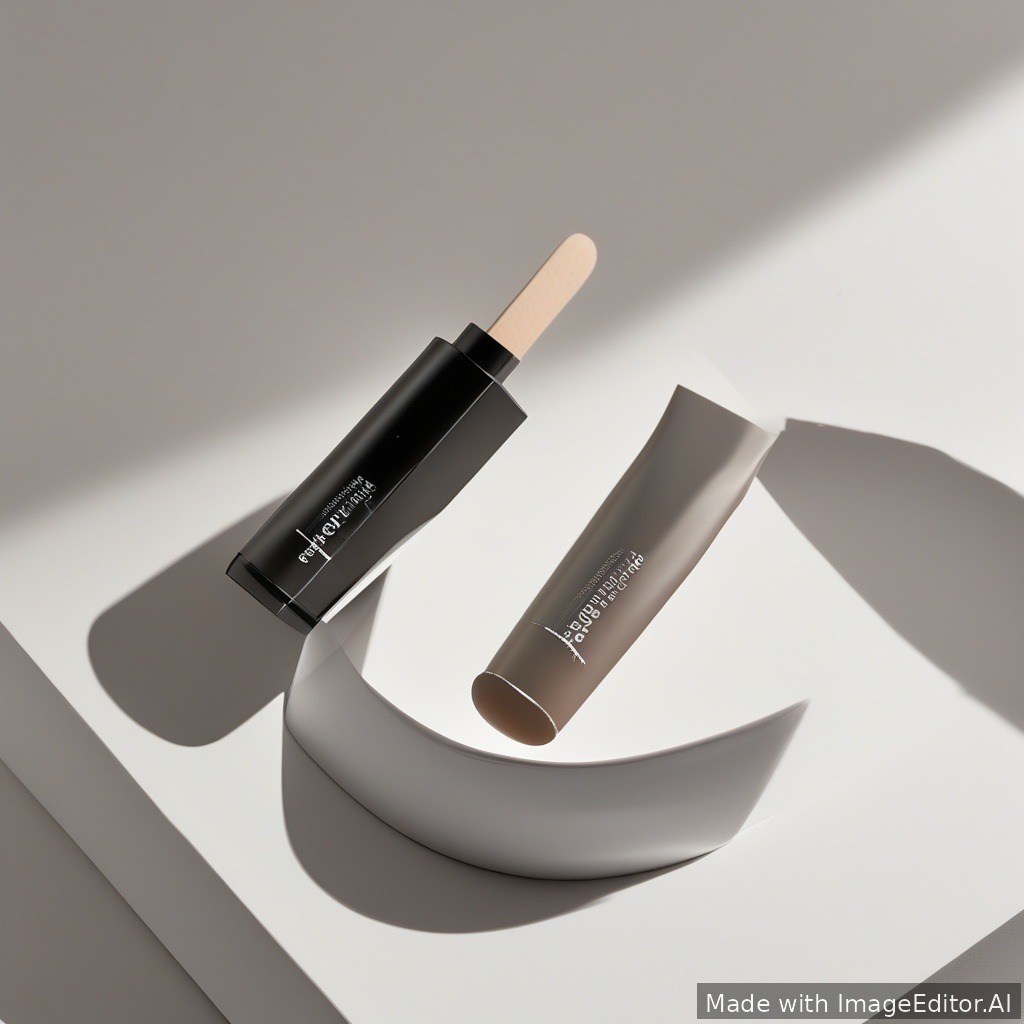 Minimal product photo on white background, soft shadows