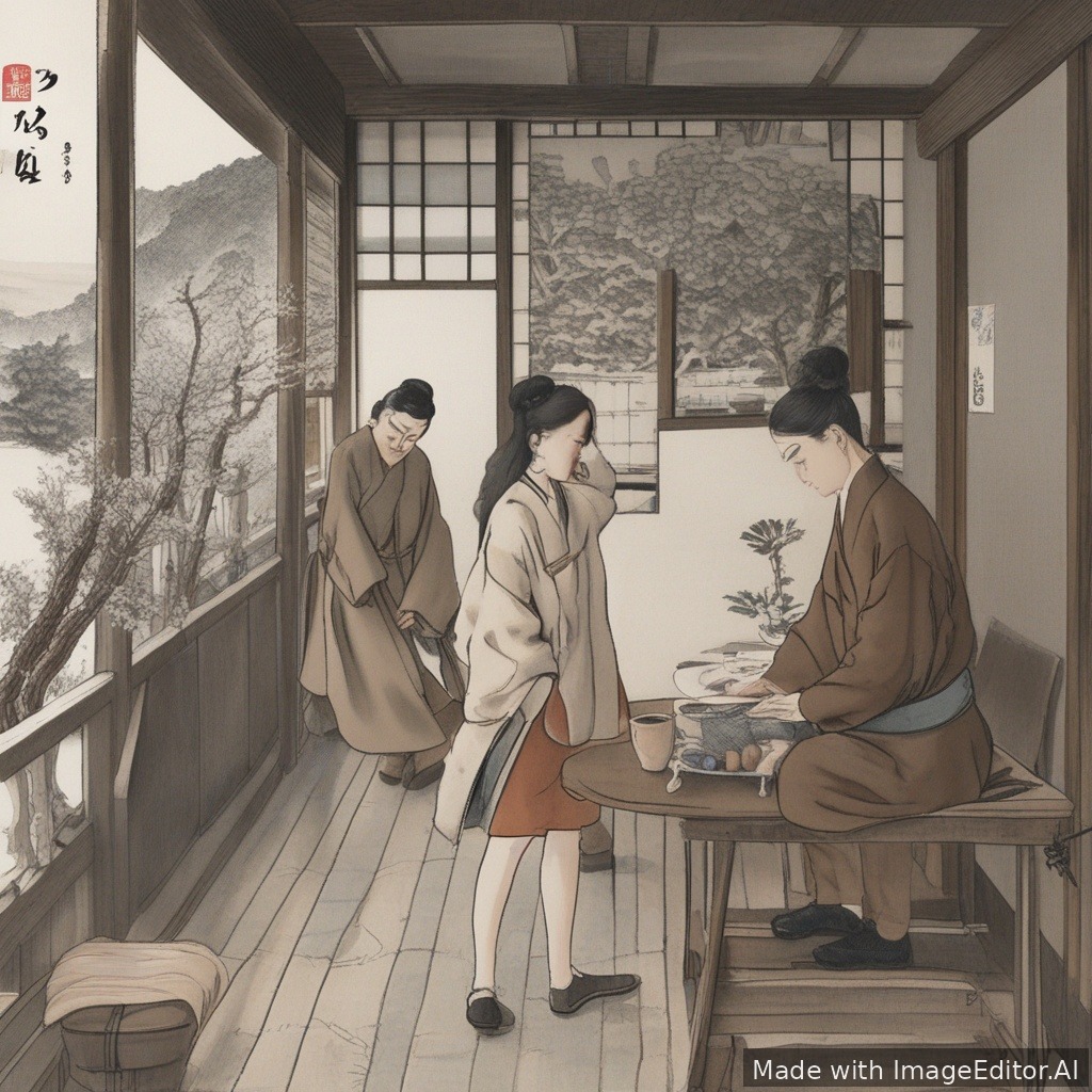 아무것도 입지않고 앞을 보고서 있는 아이유와안유진
