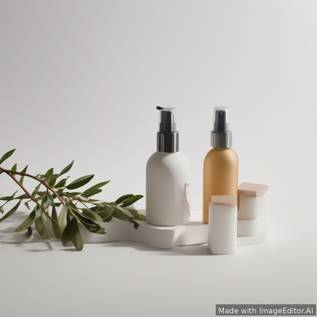 Minimal product photo on white background, soft shadows